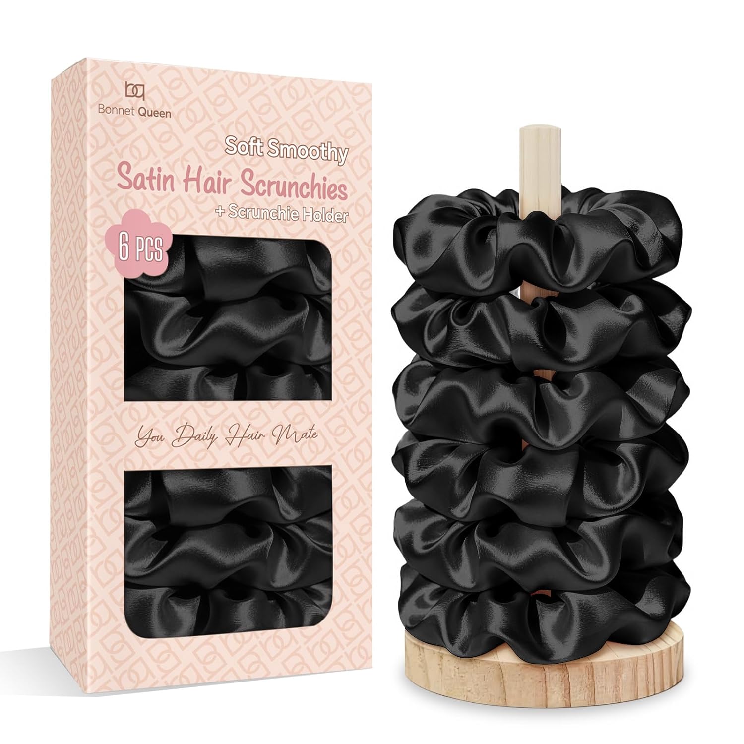 Sosun Beauty Bonus Pack 1111 Count (compare to 1000) 1/2 inch Black Rubber Band Hair Ties for Braids, Twists, Locs, and Ponytails. Soft, Slim, and Strong No-Snag For All Hair Types