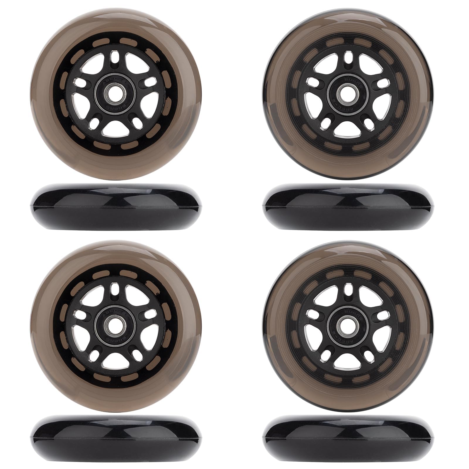 Ruote per Pattini in Linea, Confezione da 8 85A ABEC-9 con Cuscinetti e distanziali - Indoor/Outdoor e Hockey