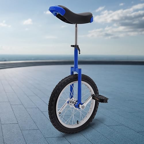 Miniatura 153 de Monociclo de rueda, bicicleta de una rueda con borde y pedales, monociclos de acero modernos para edades unisex de 10 a 60 años, entrenamiento