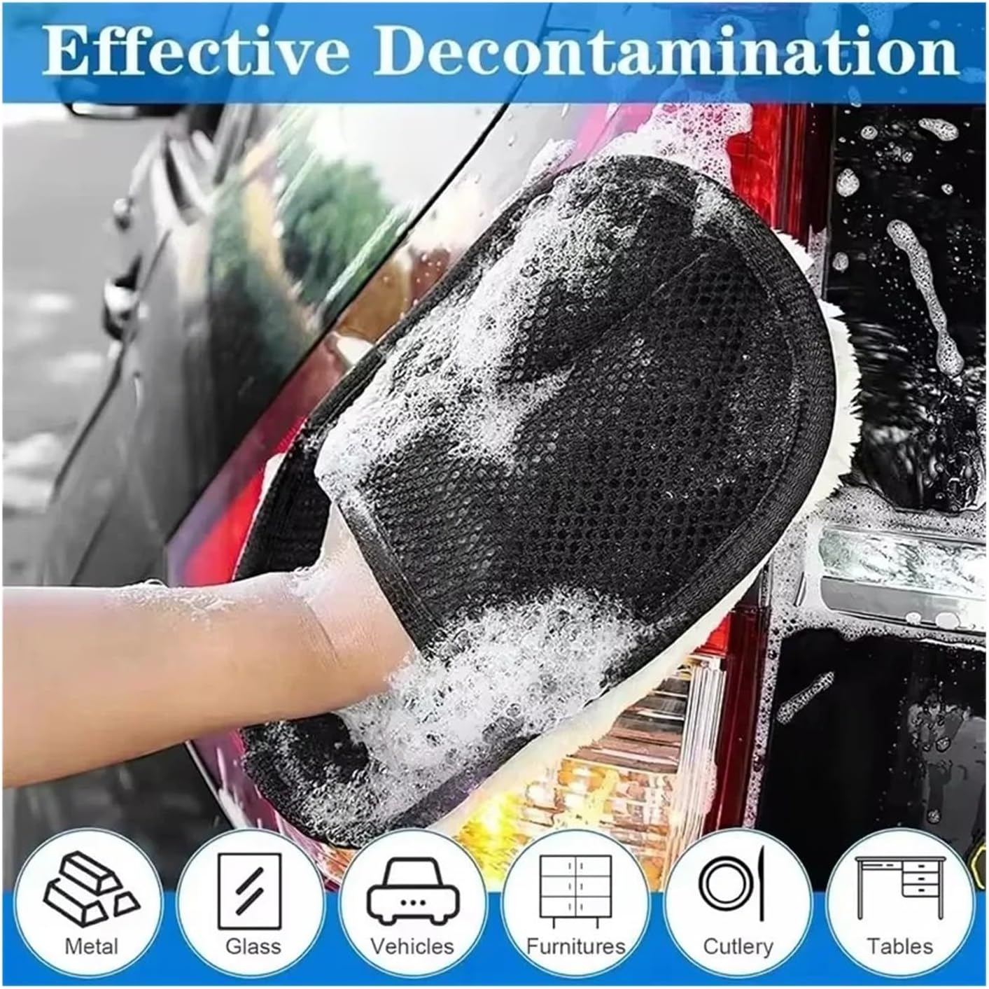 Density Soft Wool Microfiber Cleaning Gloves for Car Washing & Motorcycle Care - Thickened Plush Polishing Tool(5PCS)