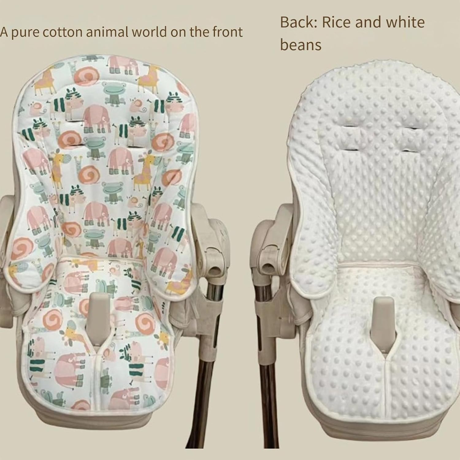 Soft Plush Highchair Cushion for Feature Nonslip Base and Breathable Fabric for Yearly Round Comfort Toddler Feeding Pad
