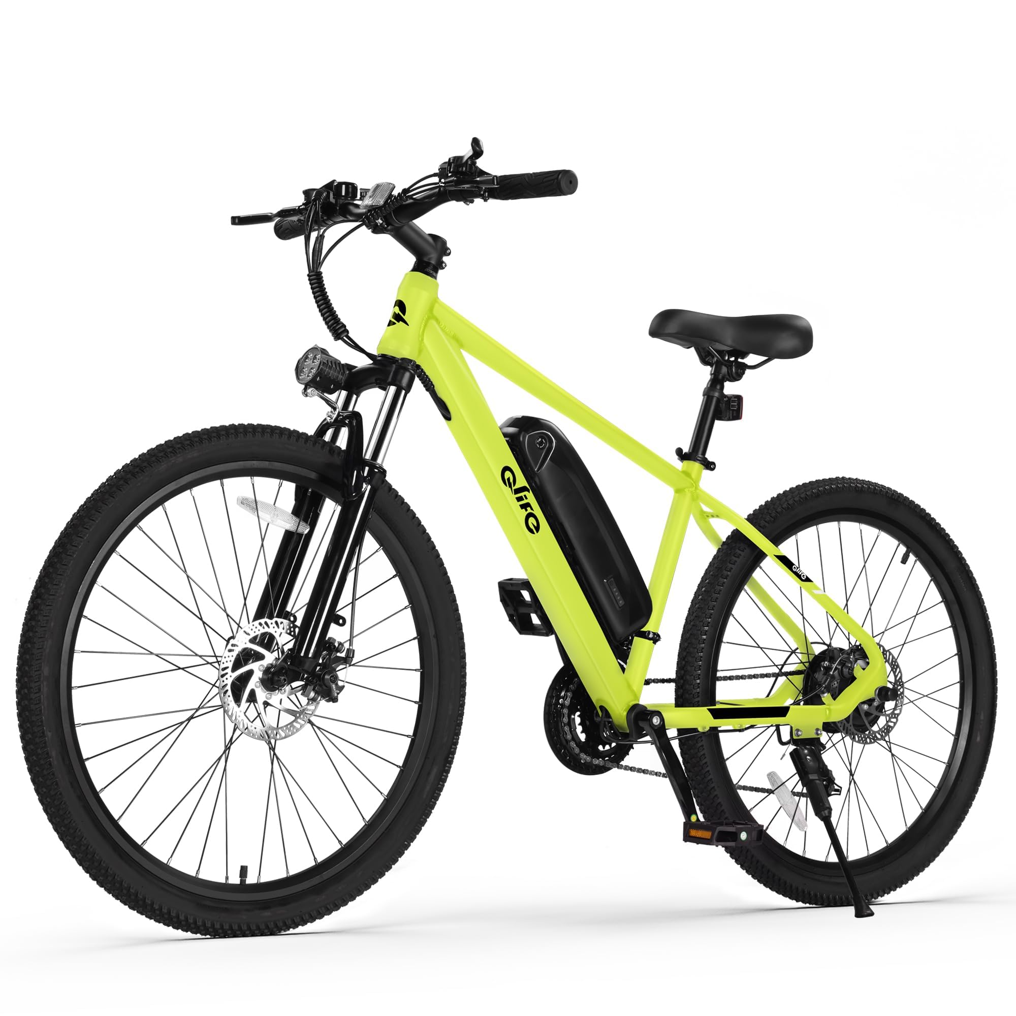 Qlife Racer Electric Bike for Adults - 21-Speed Mountain Lightweight Ebike with Peak 750W 22MPH Brushless Motor, 375Wh Removable Battery, 26X2.1 Tire Step Over E-MTB, Up to 40 Miles