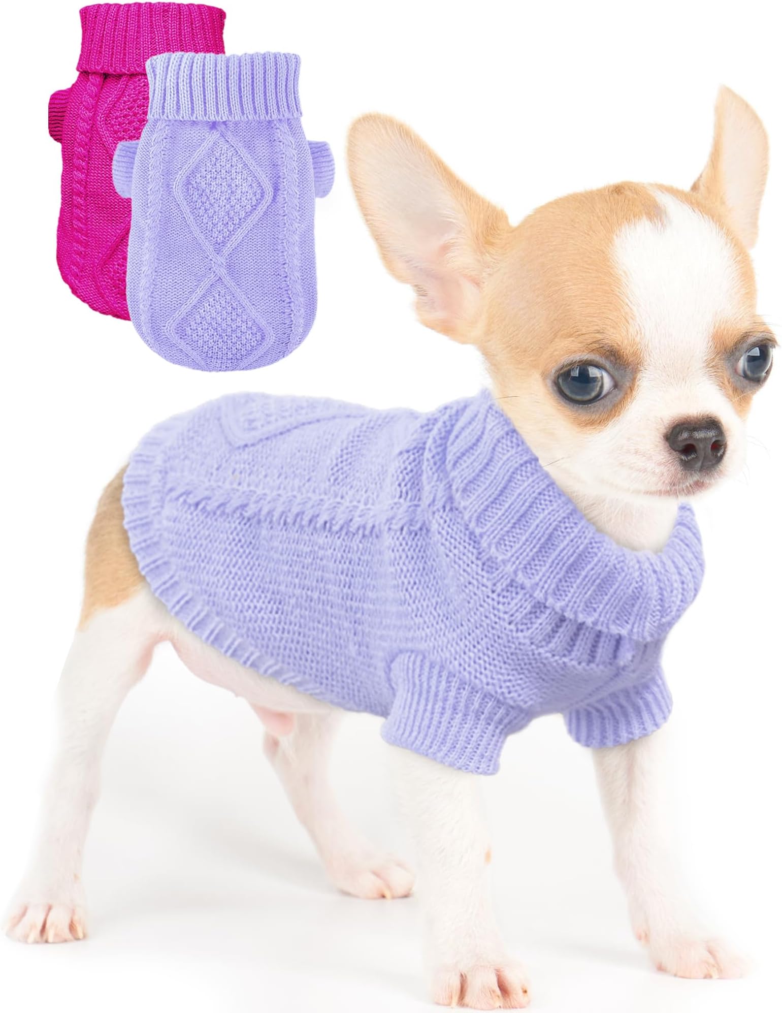 Amazon : FidgetGear XXXS/XXS/XS Knitted Dog Sweater Cat Puppy Clothes Jumper for Chihuahua