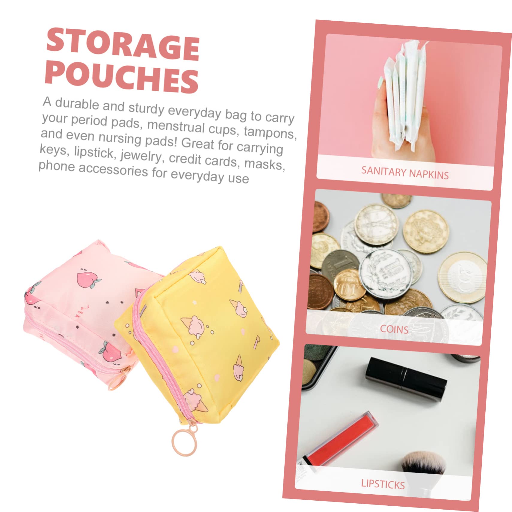 5 set Confezione Di Assorbenti Igienici Custodia Per Assorbenti Igienici Borsa Per Assorbenti Mestruali Porta Assorbenti Custodia Per Assorbenti Igienici Custodia 2 pezzi*5