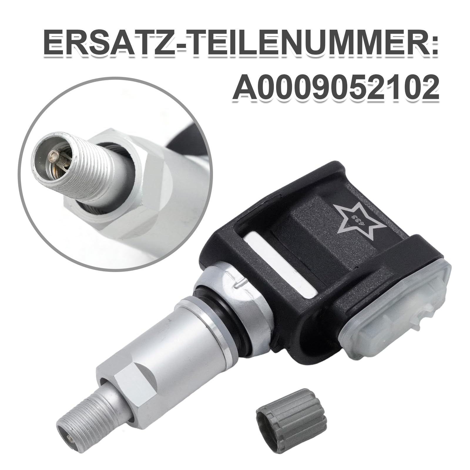 4 Stück A0009052102 Reifendrucksensoren, Ersatz für Mercedes E300GLC AMGW12 TPMS Reifendruckkontrollsystem Reifendruckkontrollsensoren