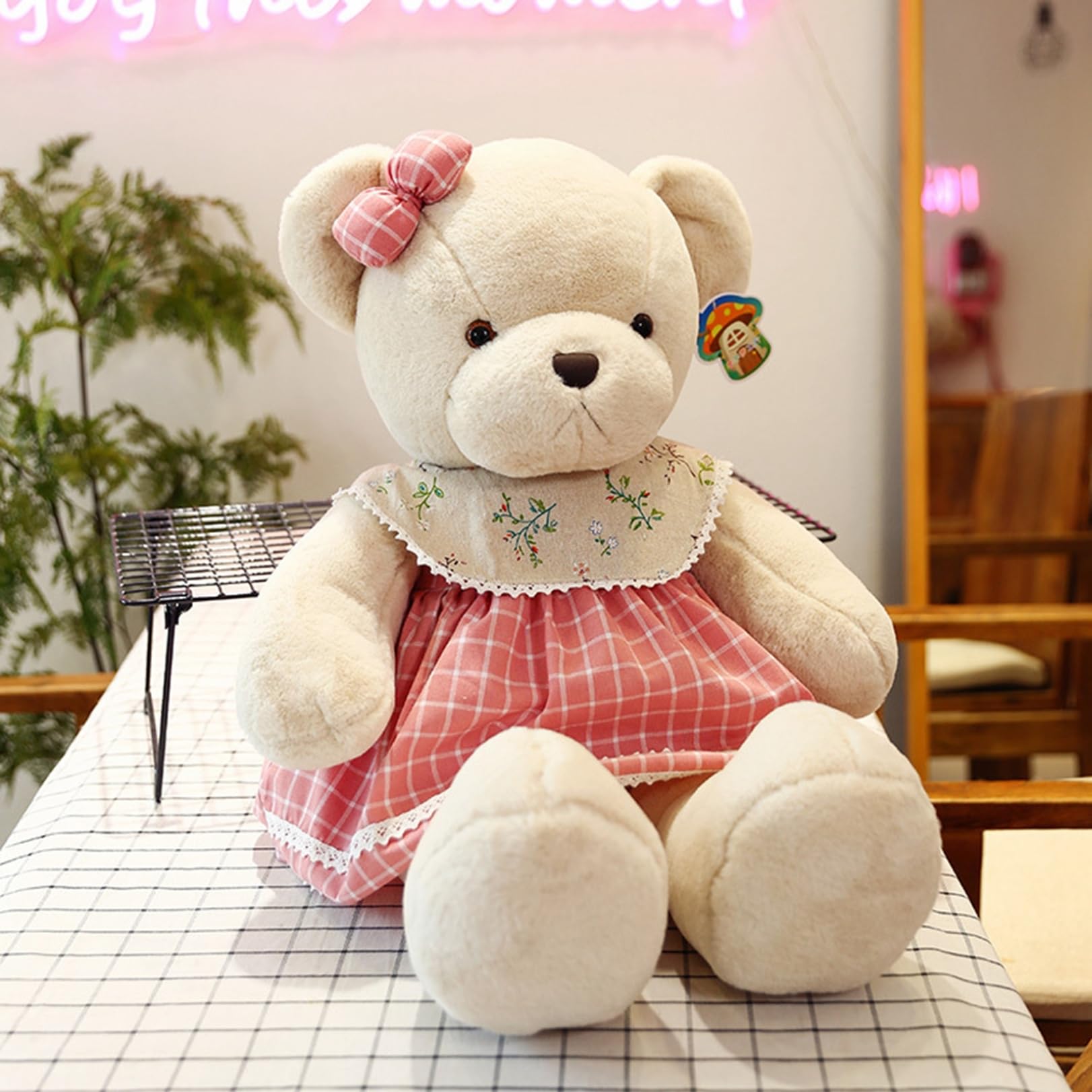 Amazon｜座り抱きまくら テディベアぬいぐるみ 可愛い 女・ピンク 80CM 