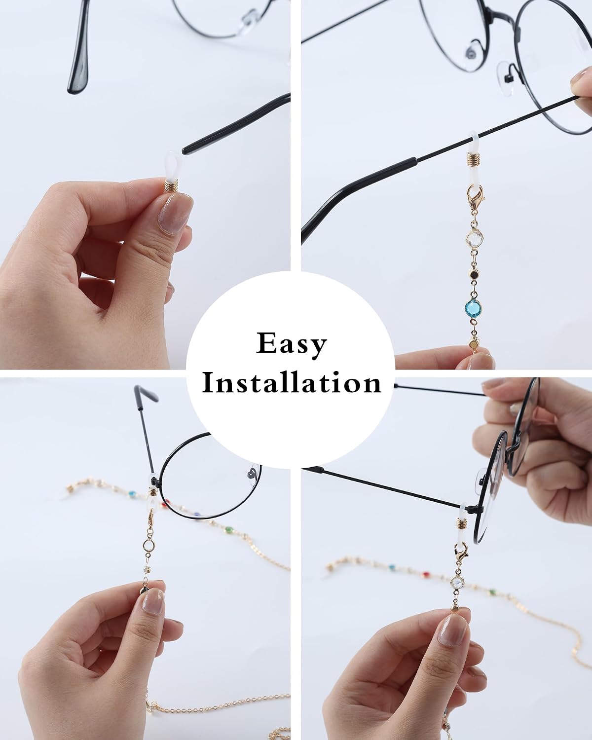 Stylish Sunglasses Chain for Women, Glasses Charms Holders Around Neck Mask Lanyard for Mom Lover Friend