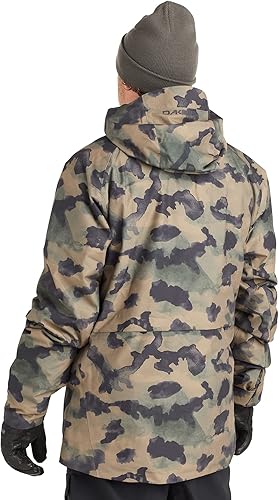 Miniatura 2 de Dakine Chaqueta de esquí y snowboard con aislamiento de 20 quilates para hombre, camuflaje de agua, verde, talla L, Verde