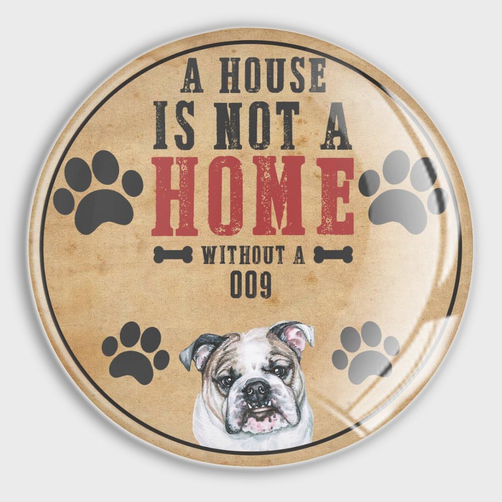 Imanes de cristal para refrigerador de bulldog americano para notas y fotos