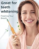 Vista 93 de Rtauys - Cepillo de dientes eléctrico y sónico M5 para adultos y adolescentes, con 8 cabezales de cepillo, de alta potencia, con estuche de viaje, 3