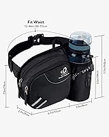 Vista 3 de Waterfly - Cangurera de senderismo con soporte para botella de agua para hombres y mujeres, para correr y pasear al perro, para iPhone 8 Plus