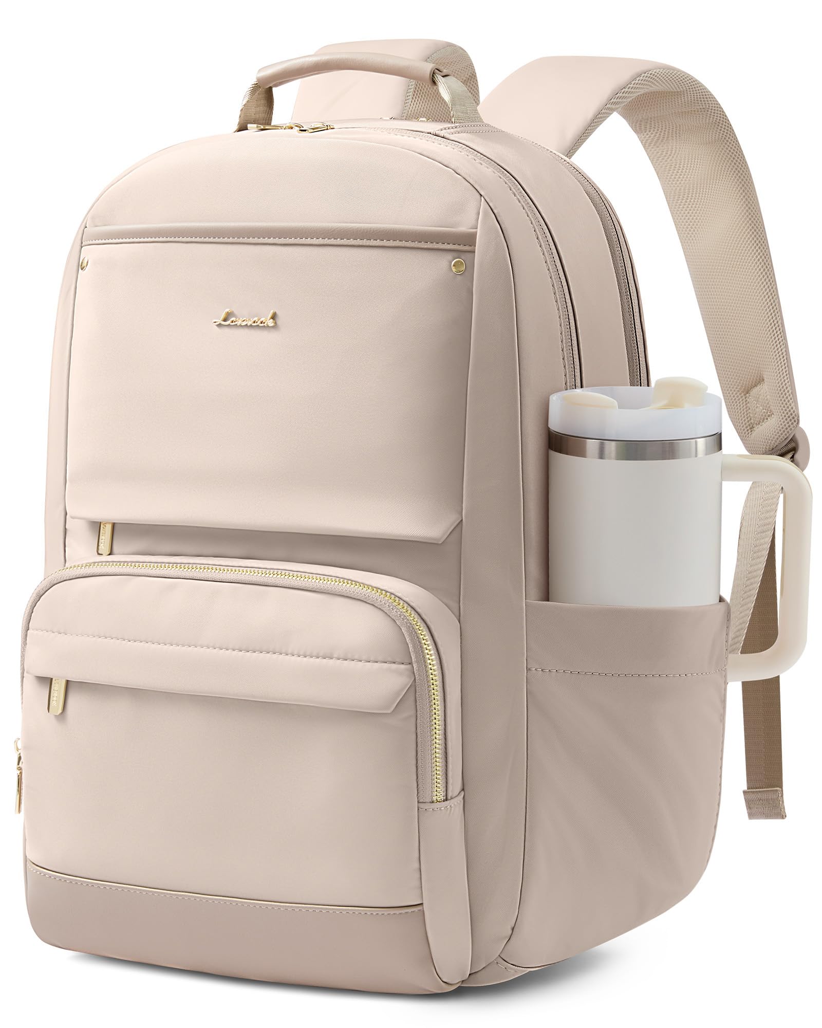 LOVEVOOK Laptop Rucksack Damen, 15,6 Zoll Schulrucksack Teenager Wasserdicht Schultasche Mädchen Elegant Backpack Women Uni School Bag City Reiserucksack Arbeitsrucksack Tagesrucksack für Schule Work