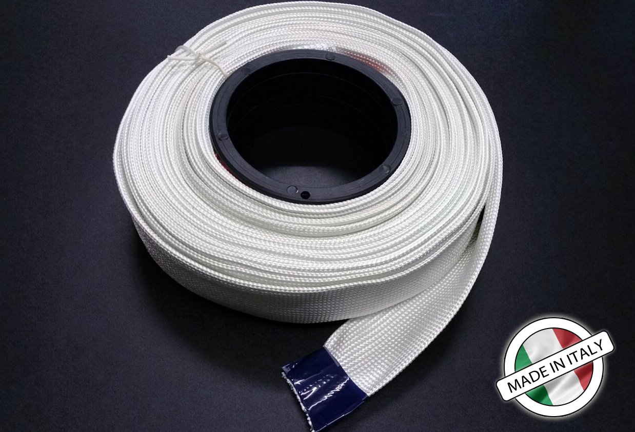 Nastro Termico In Fibra Di Vetro Per Scarichi - 10m X 5cm Con Fascette Inox - Foto 2
