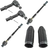 Vista 86 de TRQ Kit de dirección interior y exterior para lado del conductor y del pasajero delantero, con cremallera de dirección y fuelle de piñón compatible