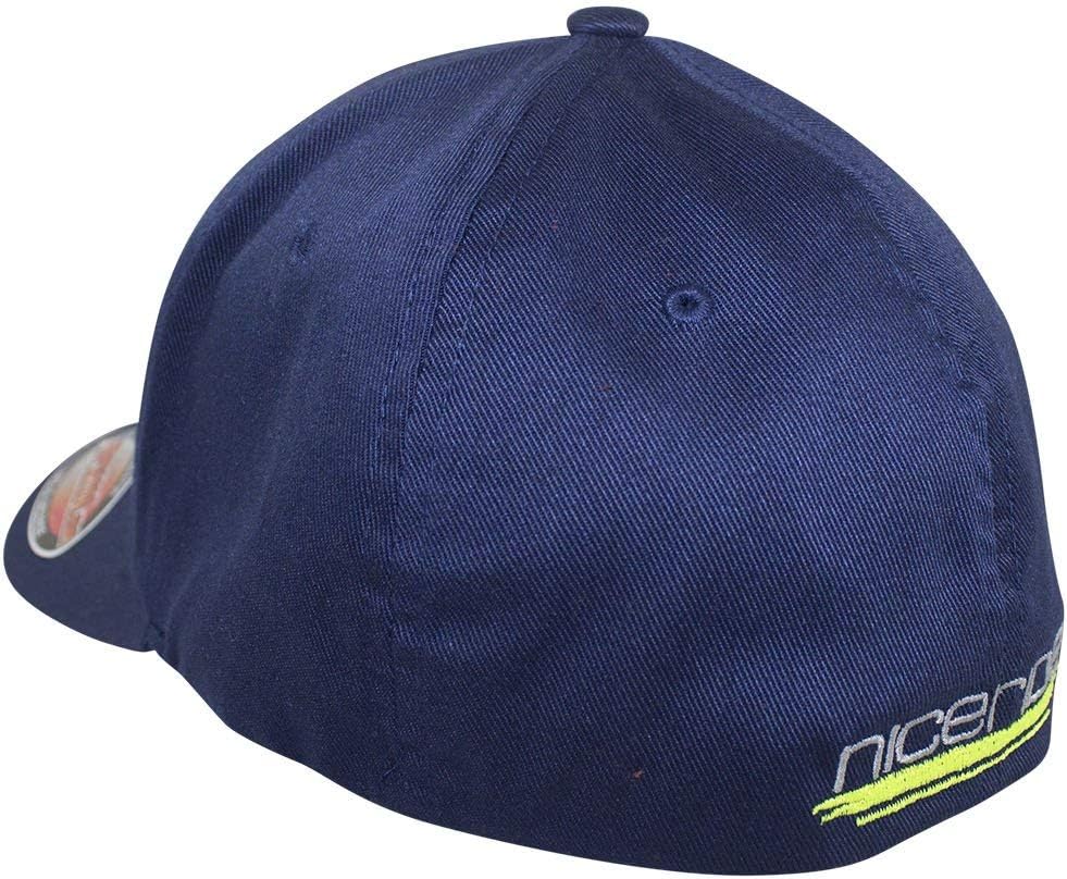 Retro Palm Unisex Fitted Hat (Navy/Yellow)