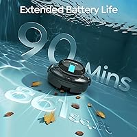 Vista 2 de Limpiador robótico TALOSBO S2 para piscinas: filtración de doble capa, tiempo de funcionamiento de 90 minutos, potente aspiradora inalámbrica