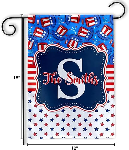 Miniatura 4 de MAIANEY Bandera de jardín del 4 de julio de 12 x 18 pulgadas, bandera patriótica de bienvenida para jardín, Día de la Independencia estadounidense,