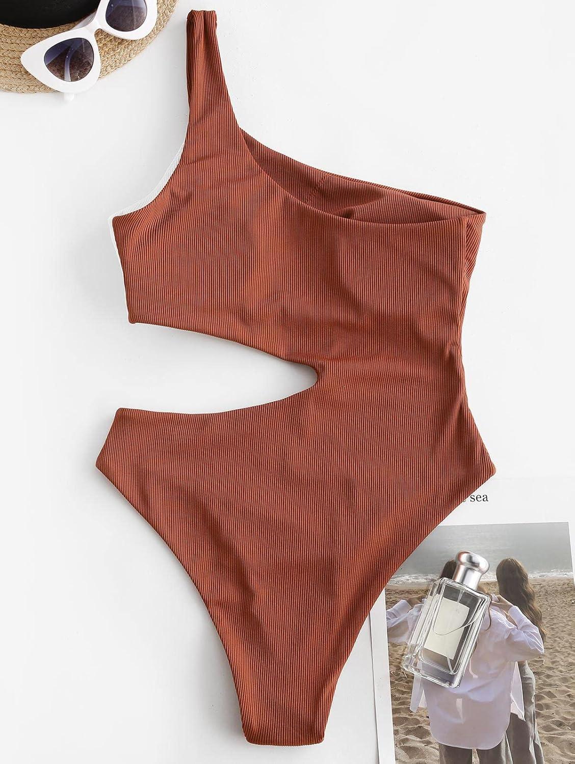 ZAFUL - Brandclub - ZAFUL One Shoulder Bikini Contrast Color