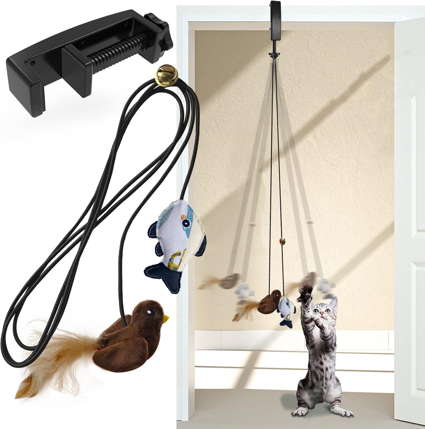 MPISAL Interactive Cat Toys, New Spiral Clamping Teasing