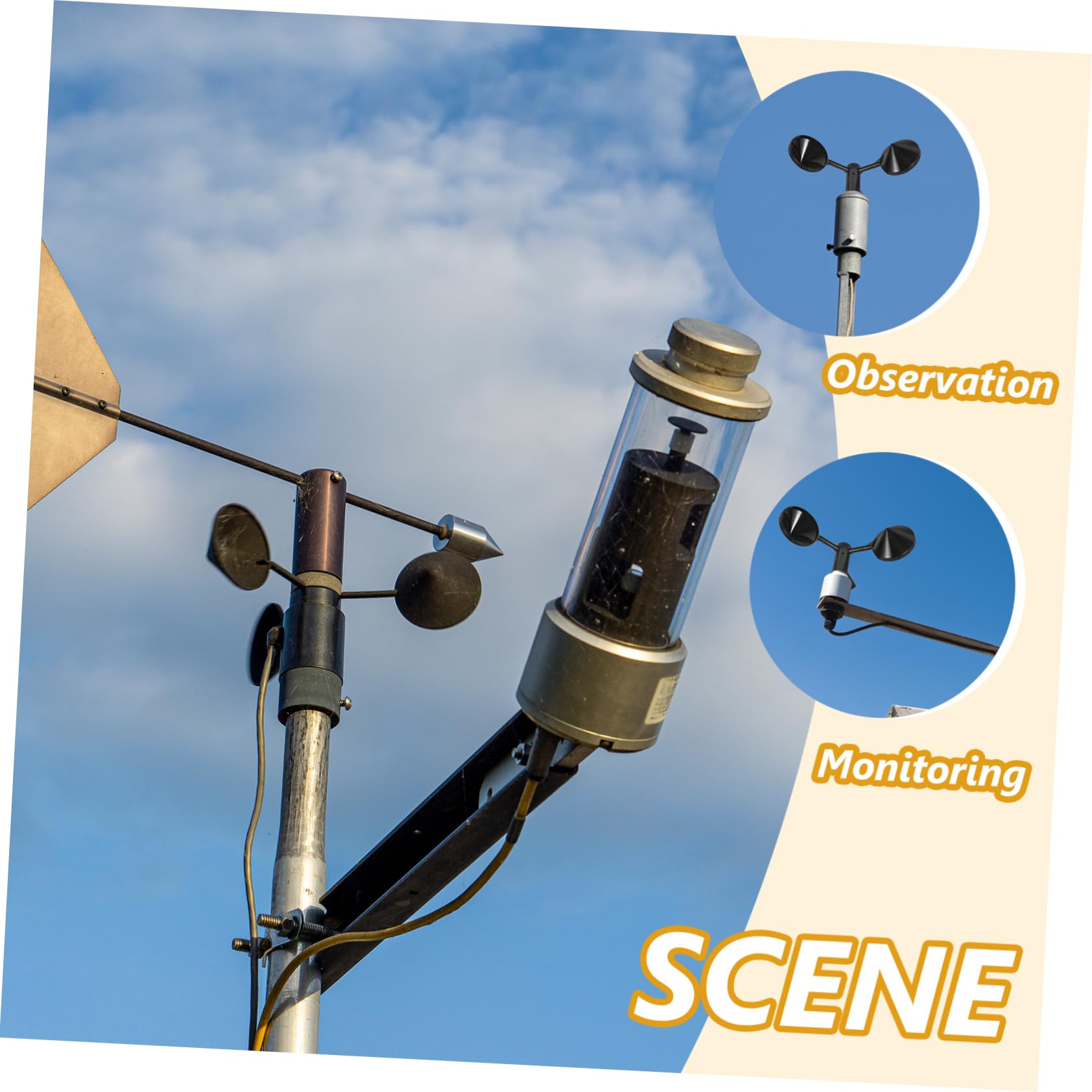 Windgeschwindigkeitsmesser Anemometer Gehäuse Für Windmessung 3 Schalen Windgeschwindigkeits Sensor Wetterstation Zubehör Für Präzise Windmessungen