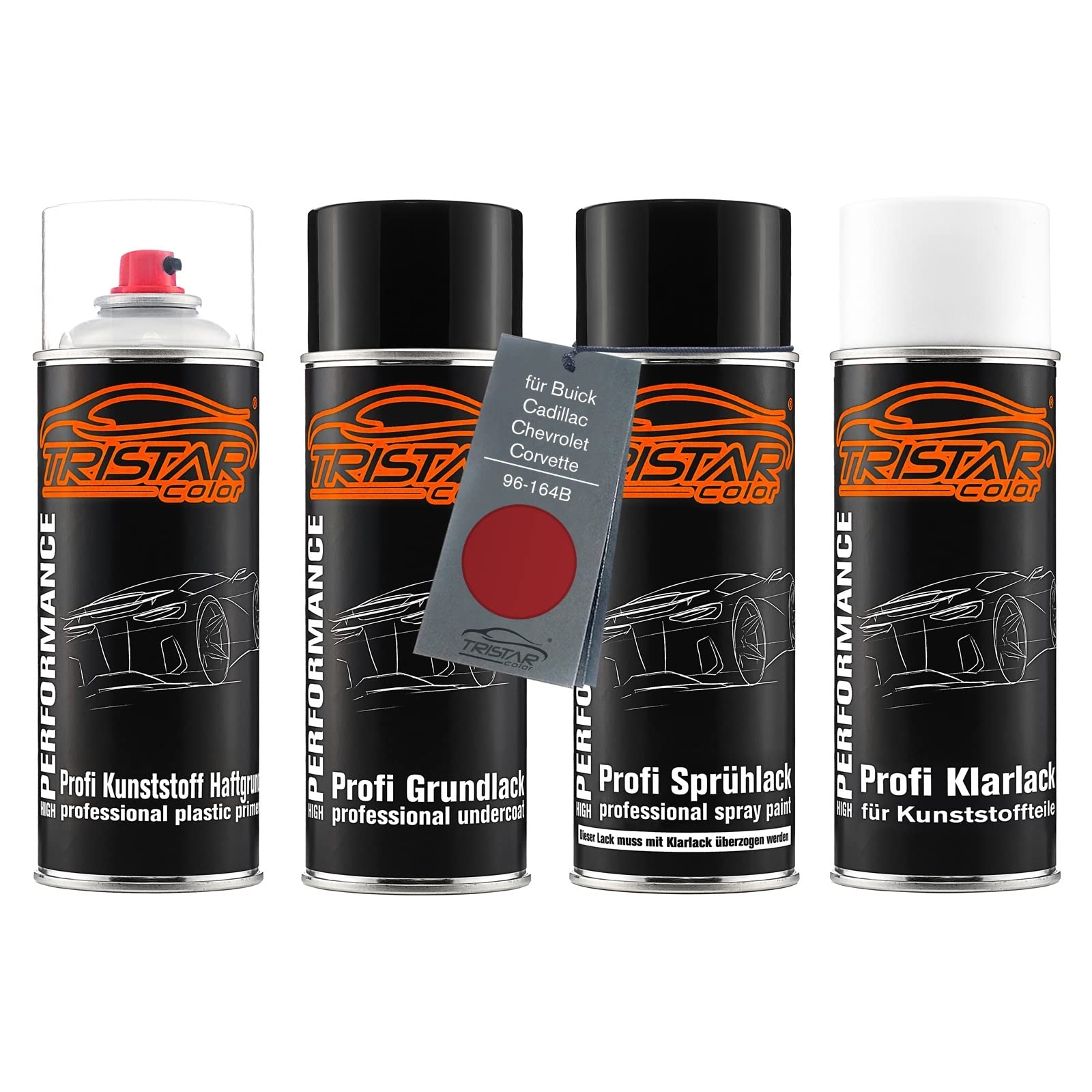 TRISTARcolor Zestaw w sprayu do plastiku do Buick 96-164B Cayenne Red Me.