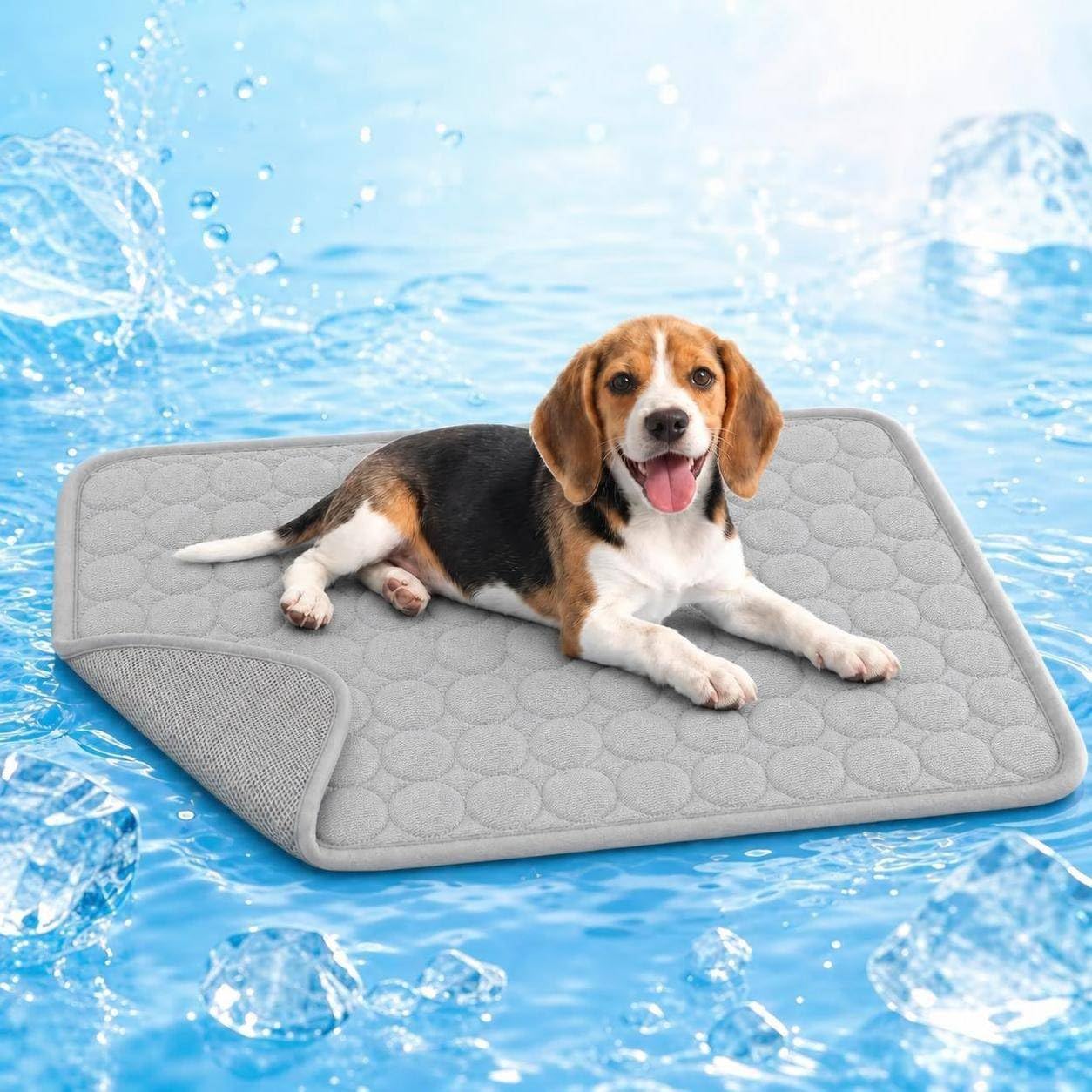 Dog Cooling Mat, The Dog Hub Arctic Cooling Dog Mat (Gray,M-60X50CM)