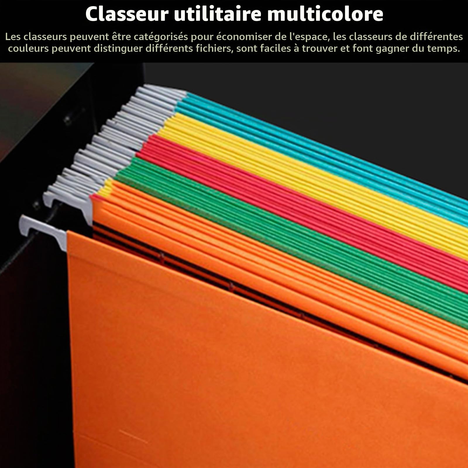 JMIATRY Lot de 25 Dossier Suspendus A4, Dossiers Suspendus, Dossier Suspendu pour Tiroir pour École, Maison Et Bureau