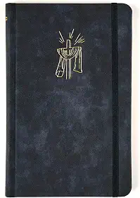 Bíblia Sagrada Slim NVI, Luxo, Tecido azul marinho sobre capa dura, com elástico