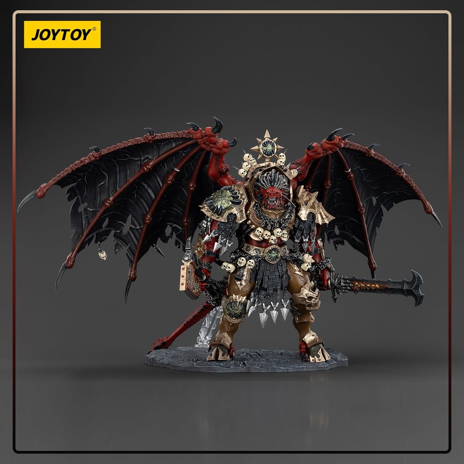 JOYTOY JT01178 Warhammer 40k World Eaters Angron, Daemon Primarch of Khorne 1/18 Action Figure Collect and Display Model