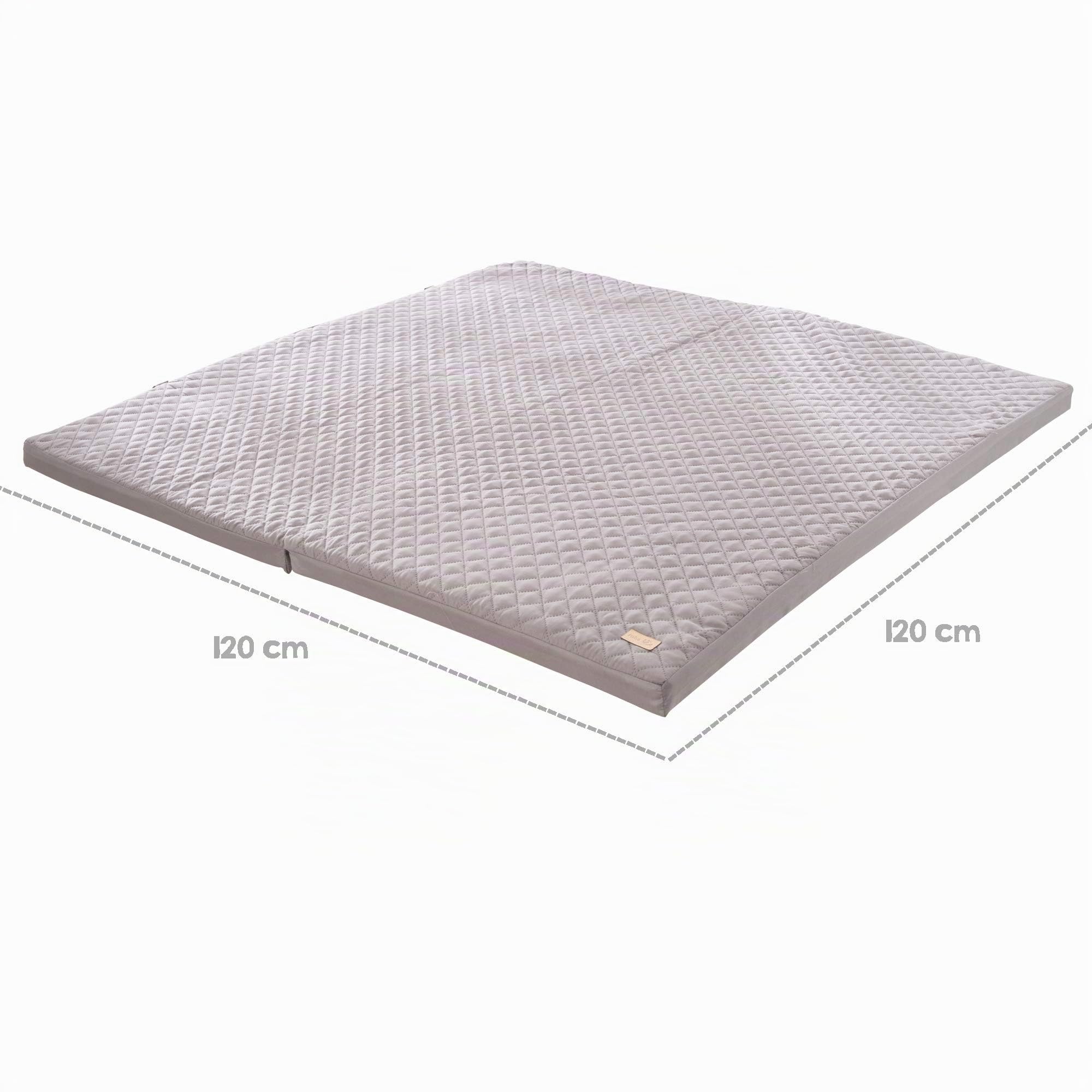 roba Matelas Bébé pour Jouer et Ramper "roba Style" 120X120 cm - Pliable - Gris Foncé