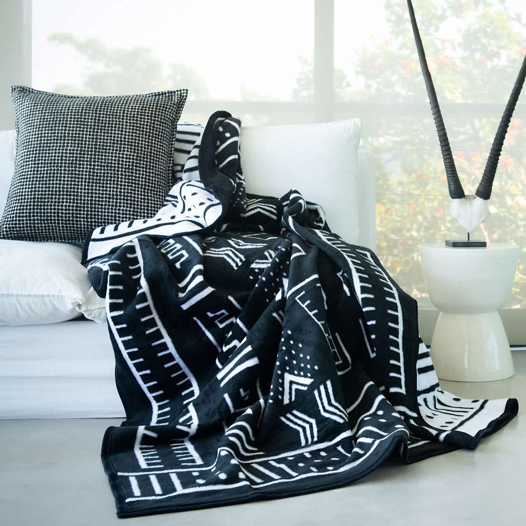 Amazon.com: Authentic African Made Mali Mud Cloth Throw or Blanket
