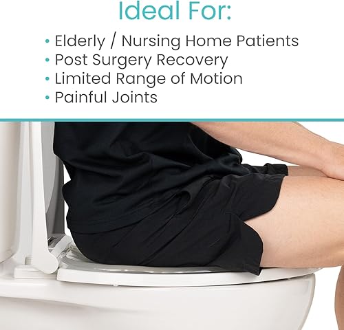 Miniatura 17 de Vive Funda de cojín de gel para asiento de inodoro, cojín elevado acolchado para sillas alargadas, estándar y cómodas, calentador de asiento, Azul