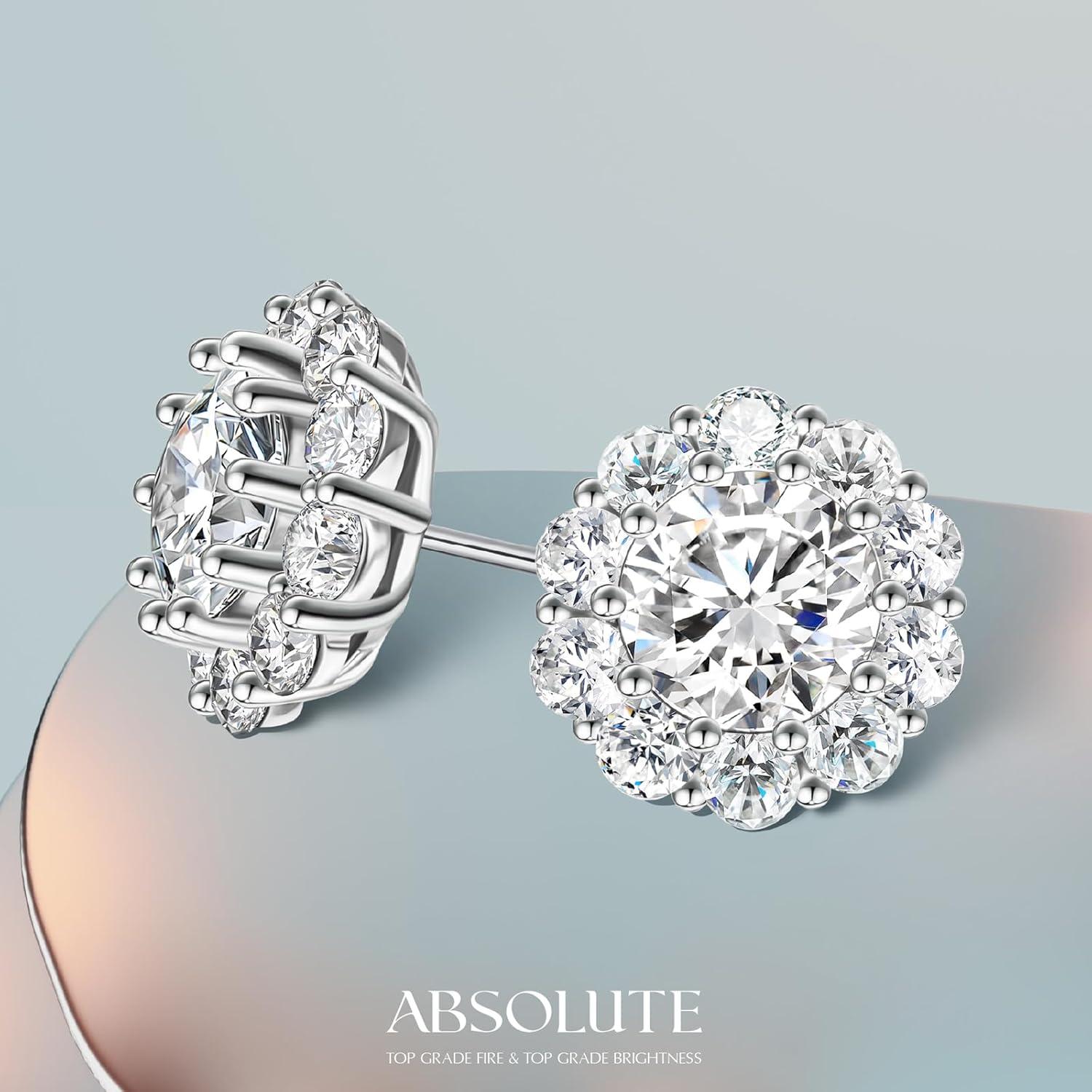 ABSOLUTE Moissanite Earrings Studs for Womens 2 Carat S925 Sterling Silver Stud Earrings D Color VVS1 Clarity - Image 6