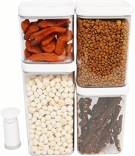 Recipientes de almacenamiento de alimentos sellados al vacío con bomba, herméticos, mantiene los alimentos frescos, evita bacterias, ideal para