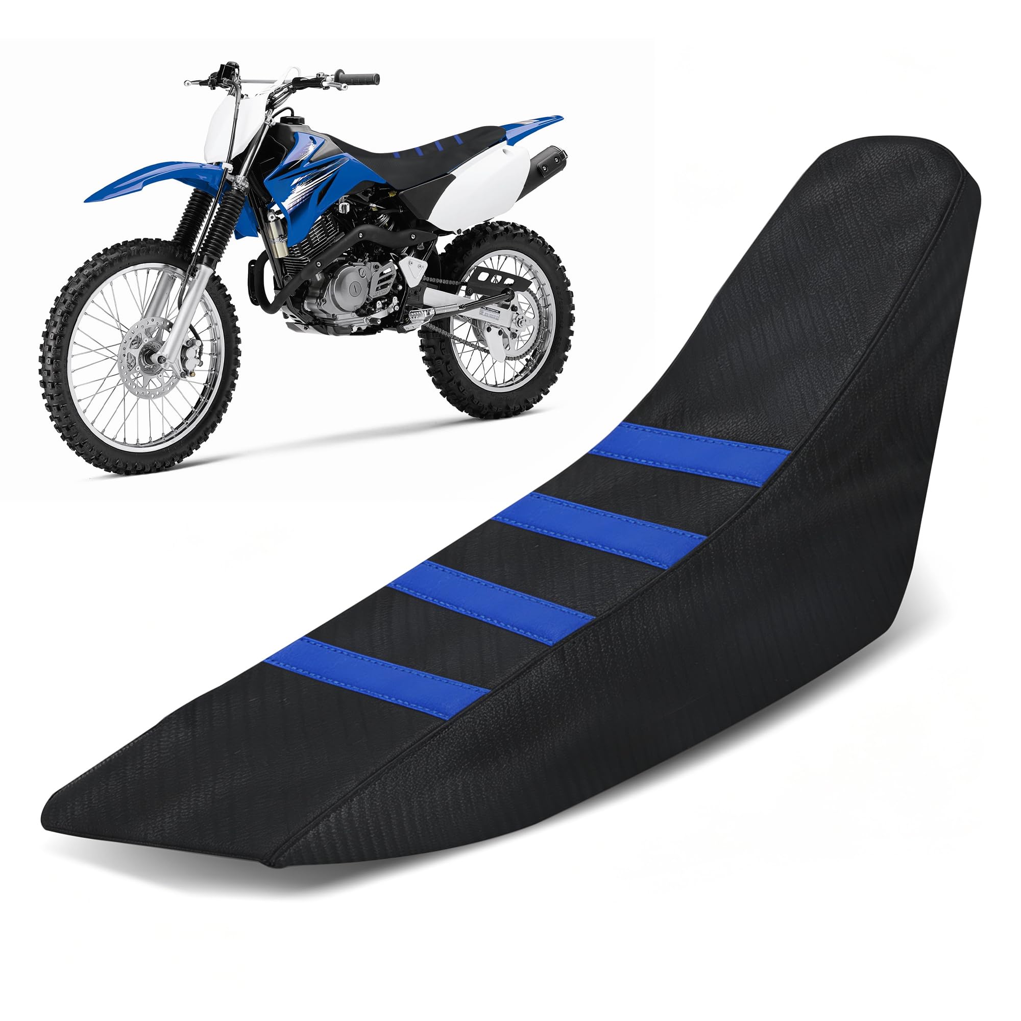 Photo 1 of USTPO Dirt Bike Seat Cover for TTR 125 TTR 125 2000-2025 Motorcycle Dirt Pit Bike Blue/PVC Wear-Resistant Non-Slip/Gripper Soft