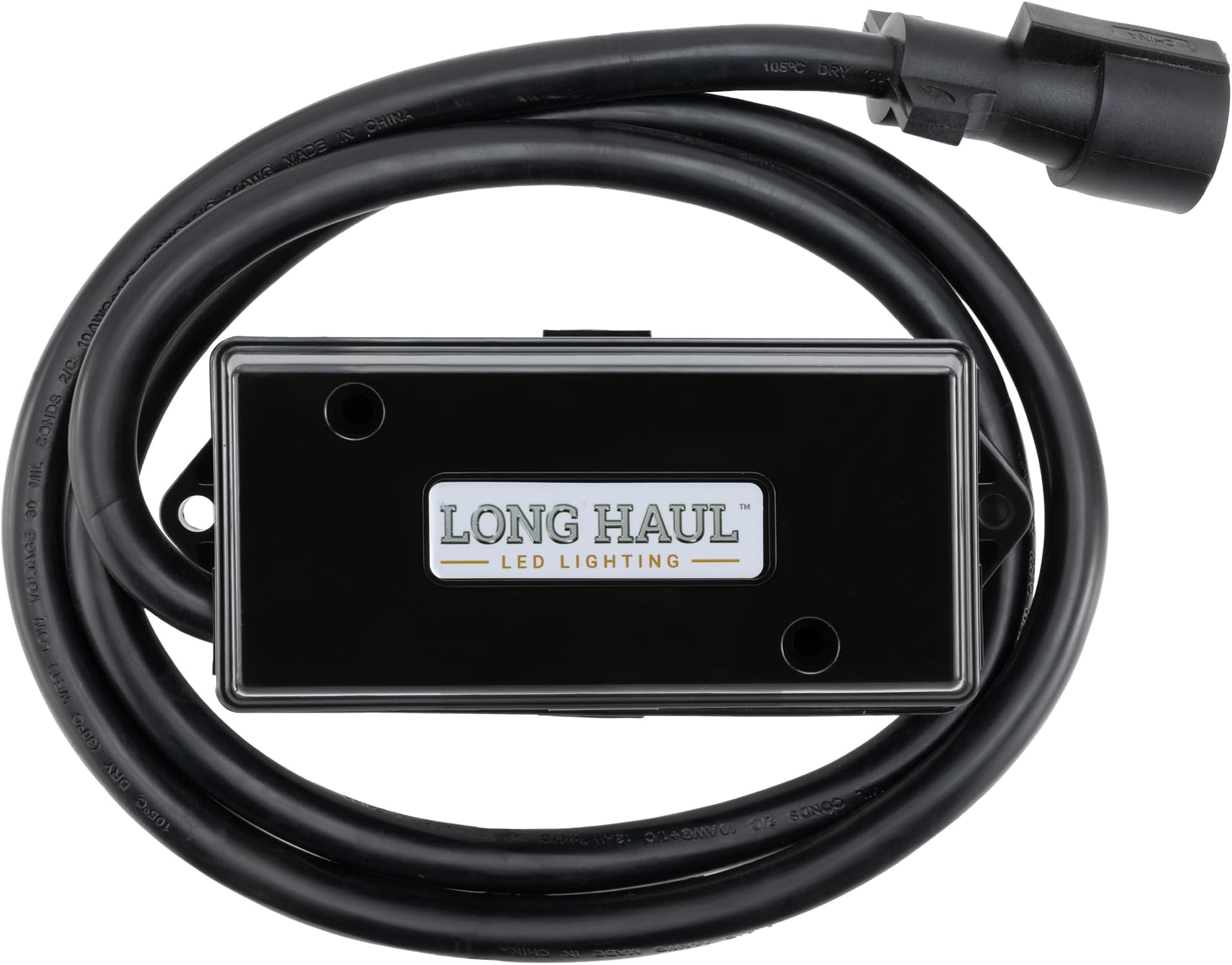 Long Haul 7 Way Plug Inline Pre-Wired Trailer Cord Junction Box w/ 4 Foot Cable