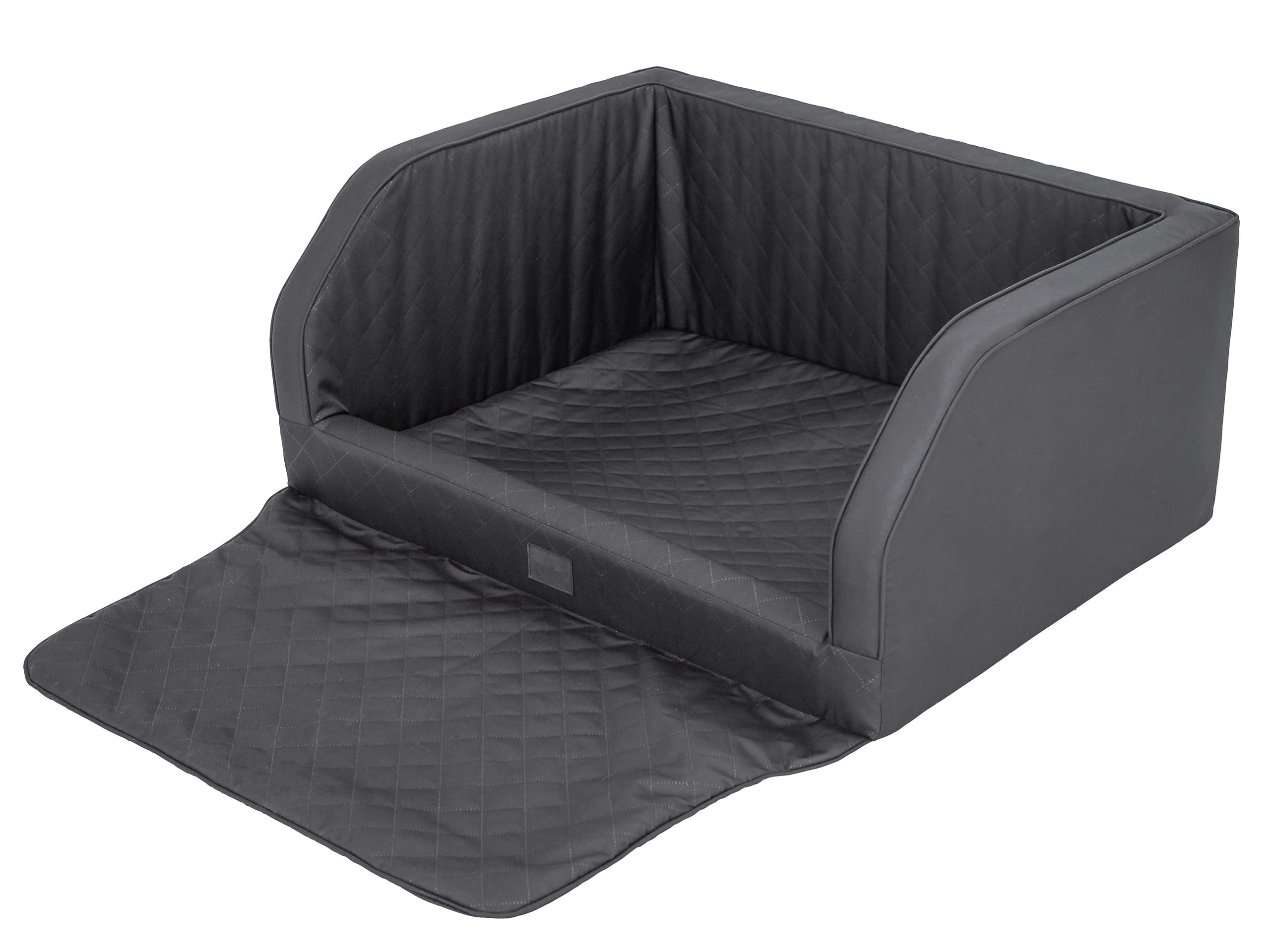 Asiento de coche para perros, caja para perros, cama para perros, cajas de transporte, asiento trasero, manta para perros, maletero, para perros grandes y medianos, negro, (92 x 70 x 39 cm)