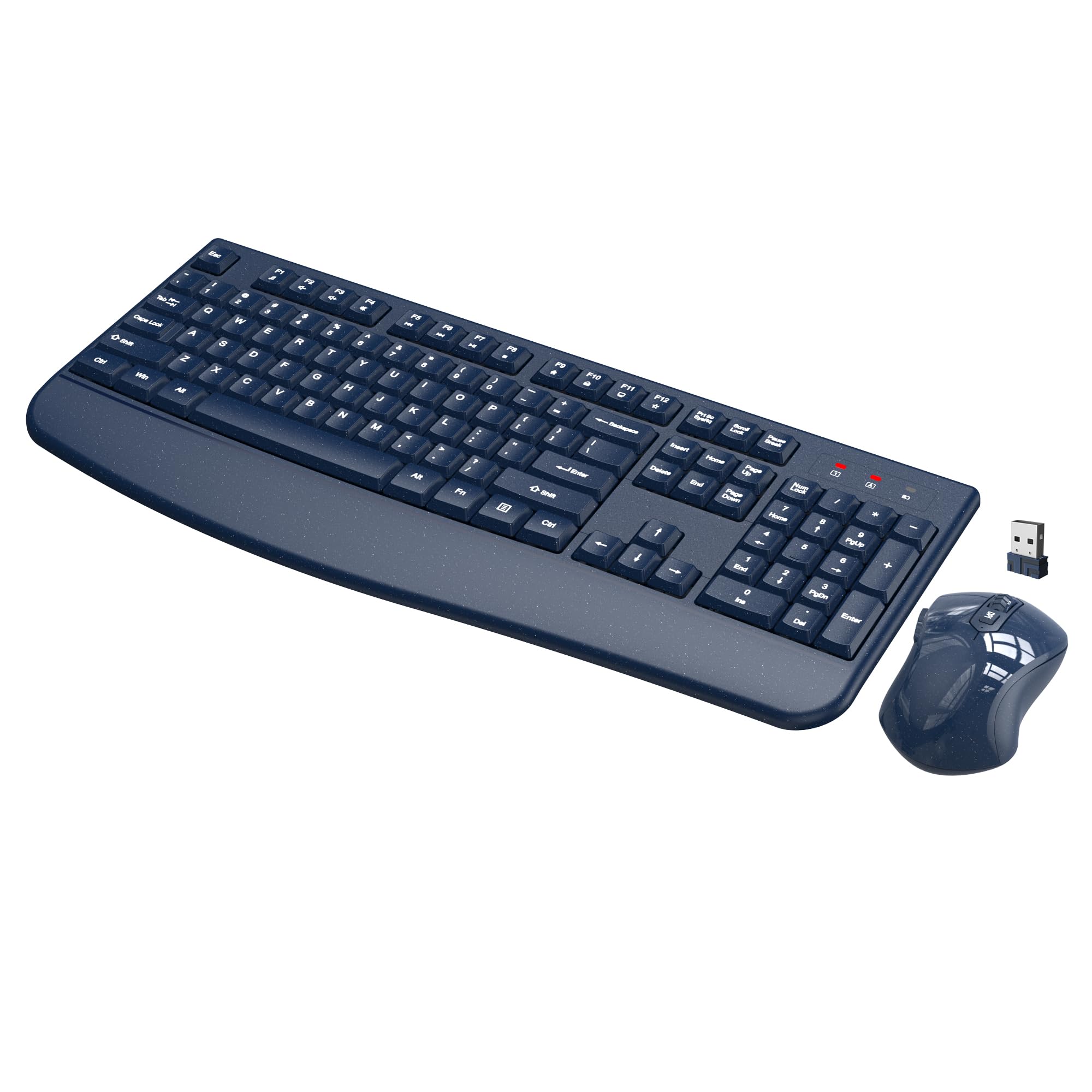 Wireless Keyboard and Mouse Combo, Full-Sized 2.4GHz Wireless Keyboard with Comfortable Palm Rest and Optical Wireless Mouse for Windows, Mac OS PC/Desktops/Computer/Laptops (Black) — Amazon image 12
