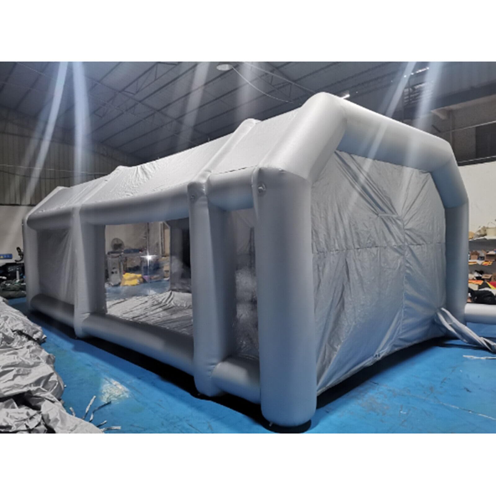 Aufblasbare Lackierkabine Zelt Luftzelt Campingzelt 28x15x10 Mobile tragbare，Oxford-Gewebe Sprühfarbe Außenzelt，für Auto Partys Aktivitäten im Freien