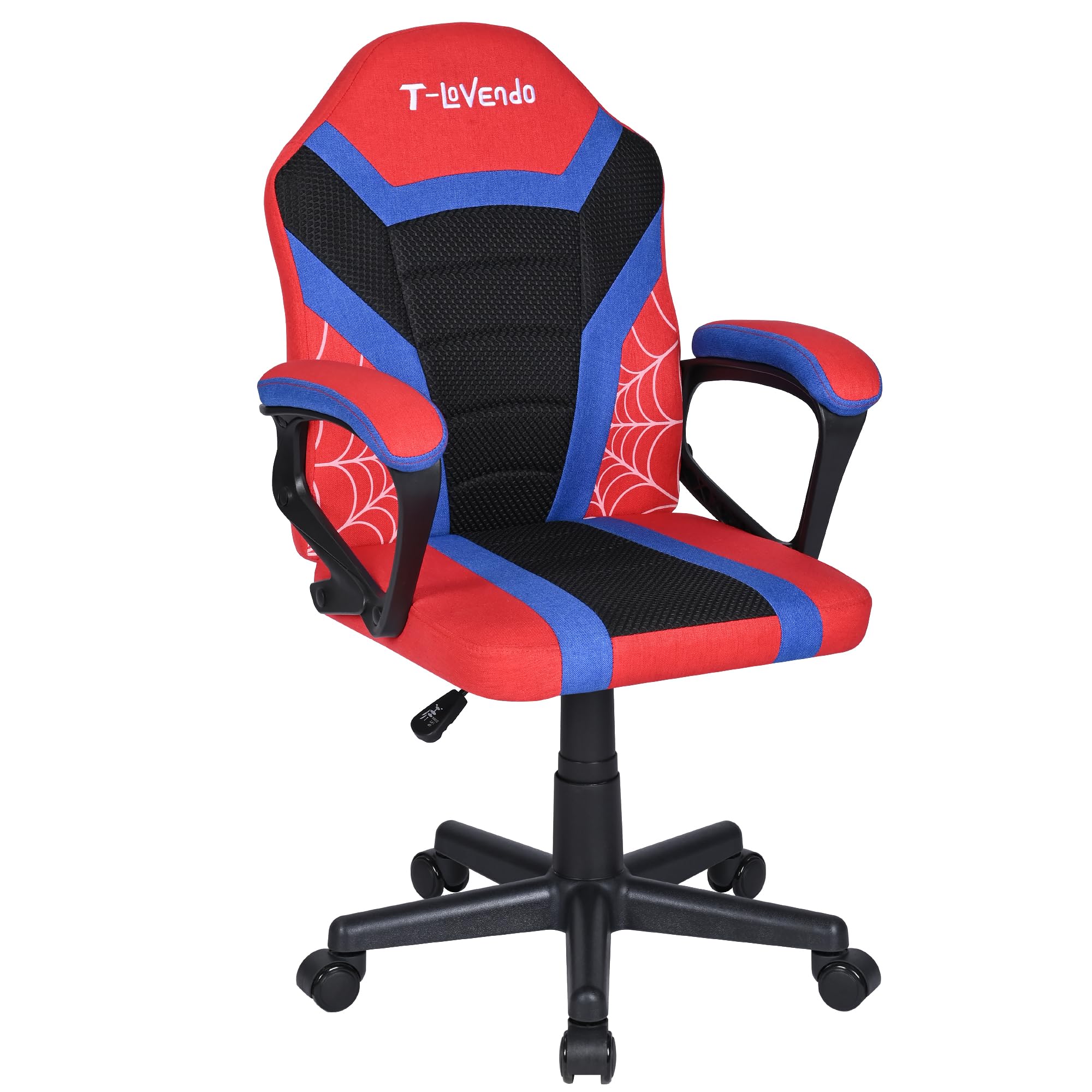 Silla Gaming u Oficina niños Infantil de Tela giratoria ergonómica Estudio o Escritorio con Ruedas Brazos diseño Moderno sillón Gamer Ordenador Videojuegos