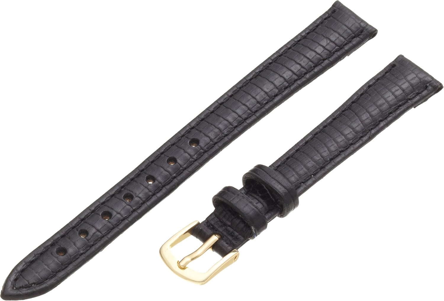 Hadley-Roma Women's 12mm Watch Strap, Color:Black (Model: LSL716LA 120)