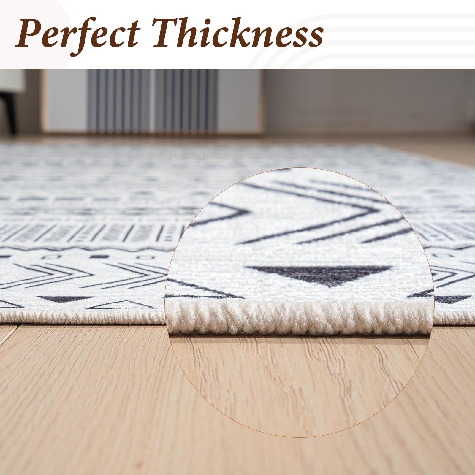 Vamcheer Tappeto Salotto Pelo Corto - Tappeti Moderni Camera da Letto Grandi Dimensioni,Tappeto Cucina Antiscivolo Lavabile,Tappeto esterno Palestra,Ufficio,Corridoio,160x230 Nero