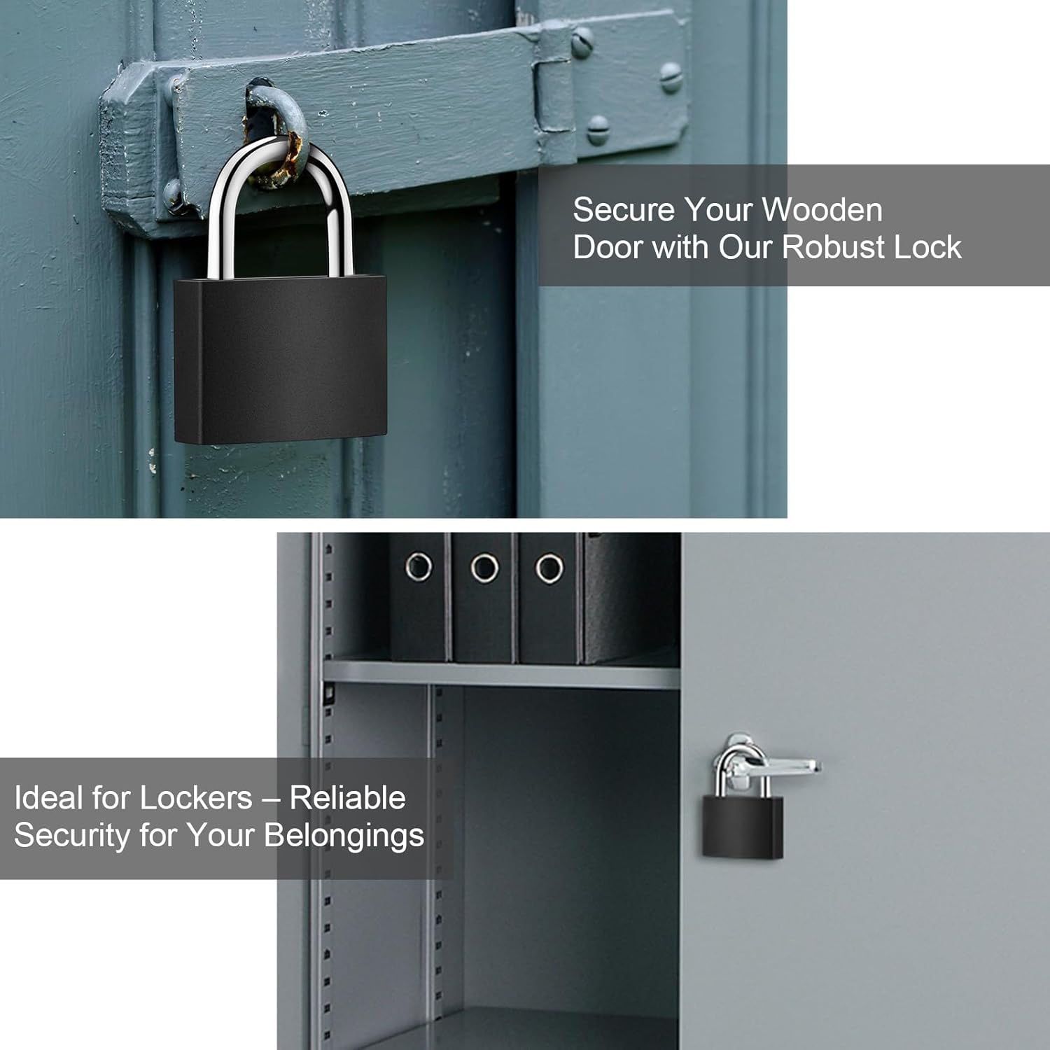 30 Pcs Aluminum Keyed Alike Padlocks - 60 Keys Included, 33mm, Small Luggage Locks Zinc Alloy Padlocks with Different Keys Suitable for Gates, Fences, Storage Lockers Cabinet(Black)