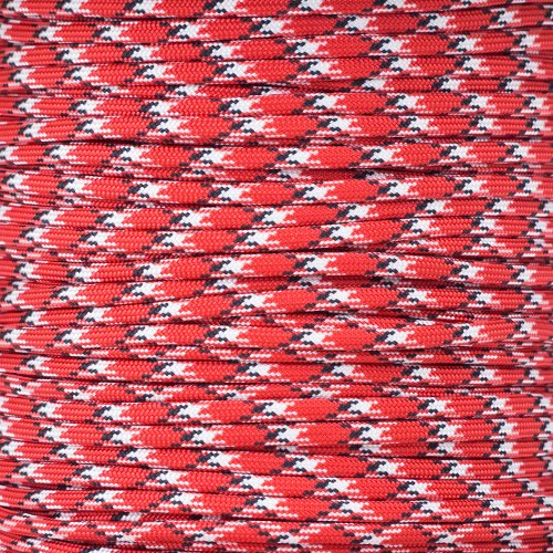 Paracord Planet 10 20 25 50 100 Foot Hanks and 250 1000 Foot Spools of Parachute 550 Cord Type III 7 Strand Paracord (Reactor 20 Feet)