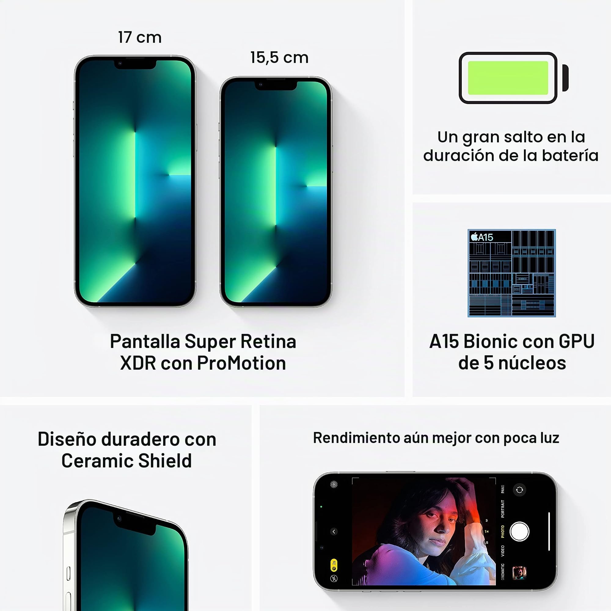 Apple iPhone 13 Pro, 512GB, Plata - (Reacondicionado)