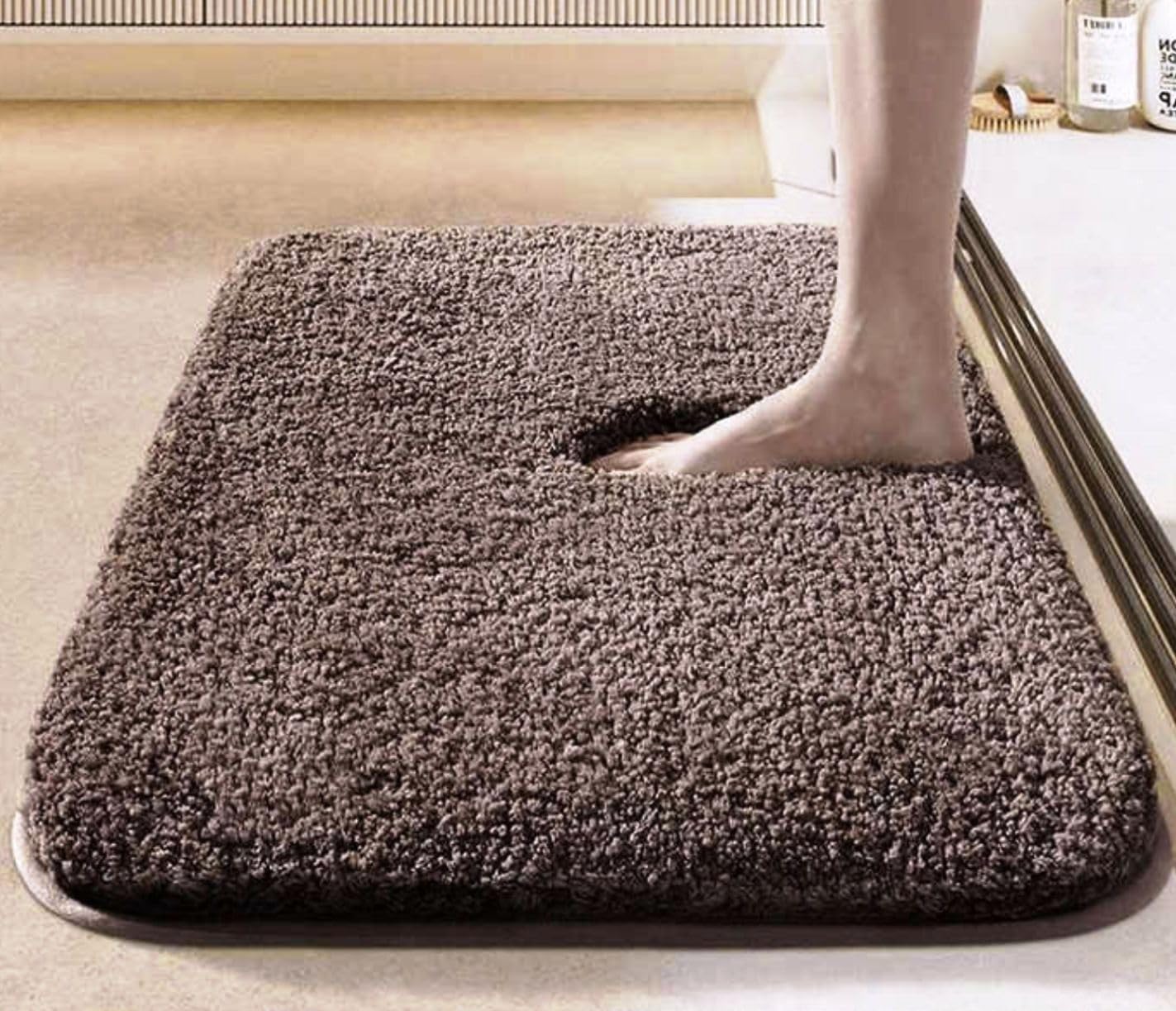 HOWNICE Decore Microfiber Door Mats for Home Entrance Living Room | Anti Skid Doormats for Bathroom Entrance and Bedrooms | Main Door Mats for Entrance Mat Office (Brown Mat, Medium)-picture-37