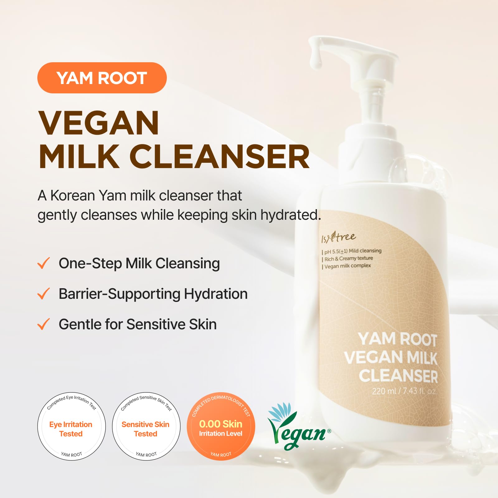 ISNTREE Yam Root Cleanser - Hydrating Facial Milk -2 ISNTREE Yam Root Cleanser - Hydrating Facial Milk -2