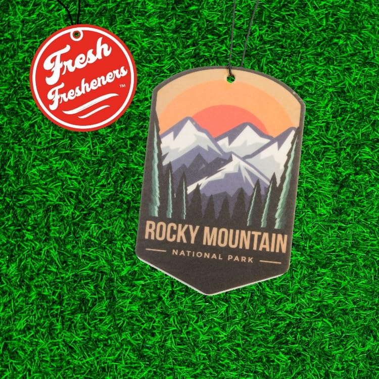 Image of Outdoor Adventure Car Air Freshener 3 Pack Scented With Premium Oils By Fresh Fresheners (Rocky Mountain National Park)