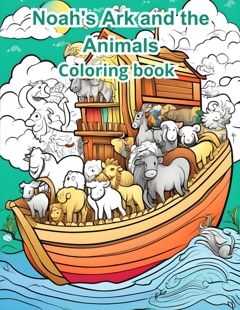 Noah's Ark and the Animals: Coloring book