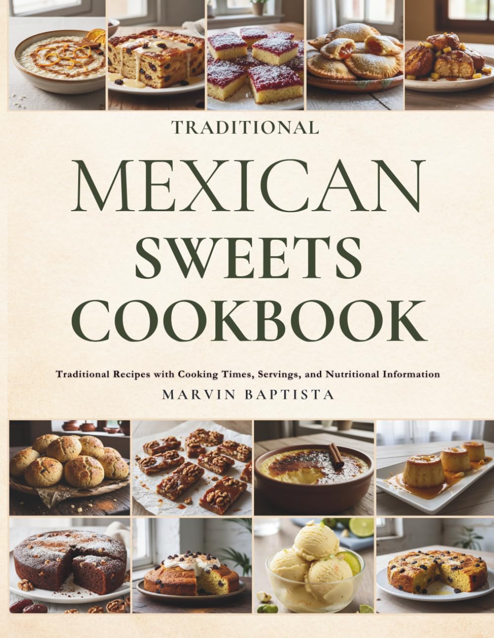 Traditional Mexican Sweets Cookbook: Traditional Recipes with Cooking Times, Servings, and Nutritional Information